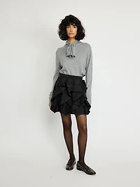 Pull en tricot avec détail écharpe