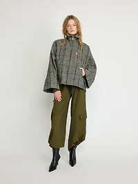 Veste courte en mélange de laine avec ornements