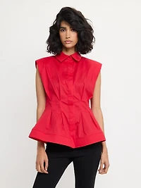Sleeveless Red Shirt