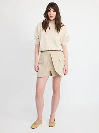 TAILORED UTILITY MINI SKIRT