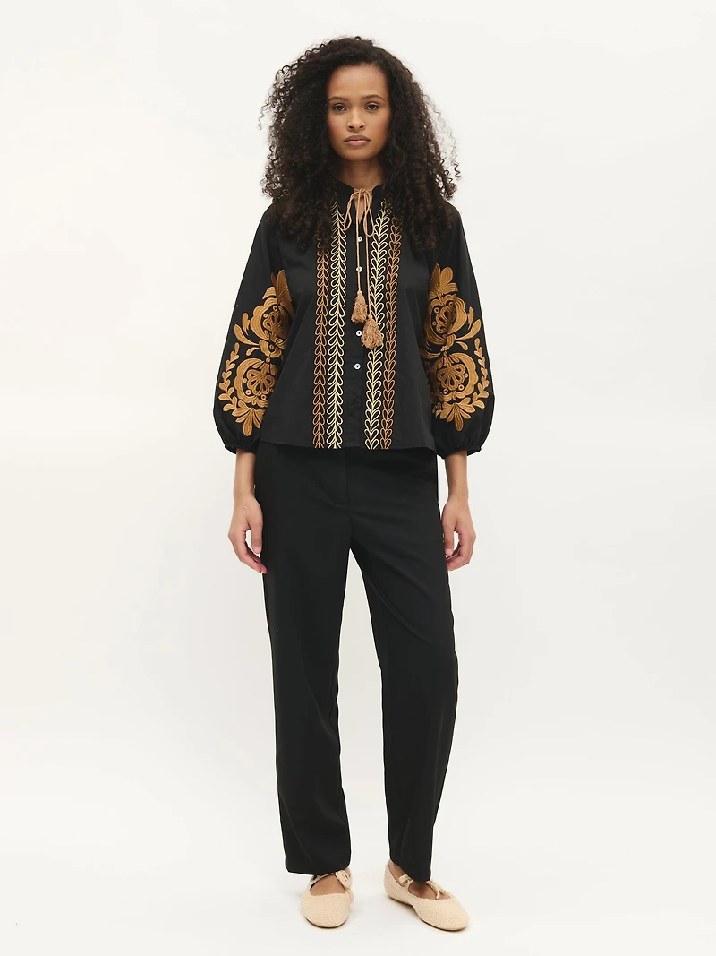 Chemisier brodé