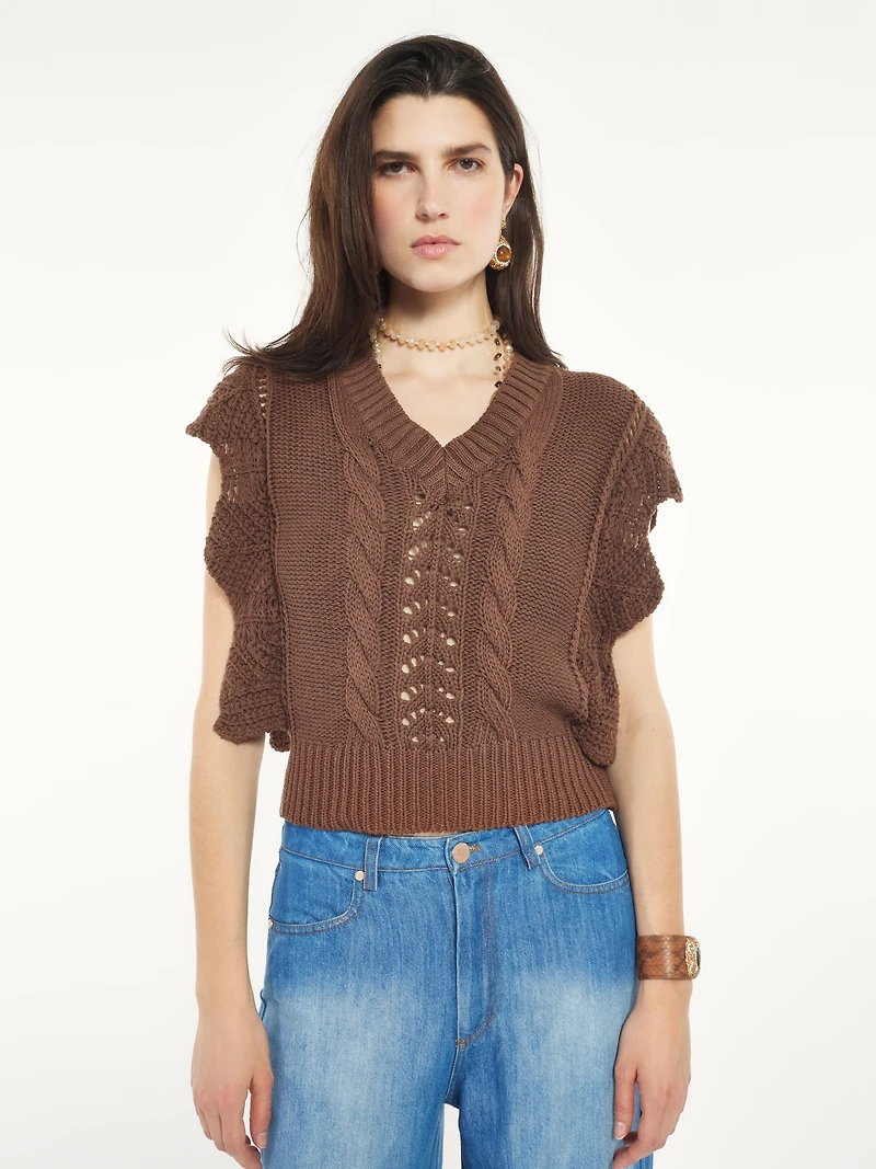 Crochet Knit Top