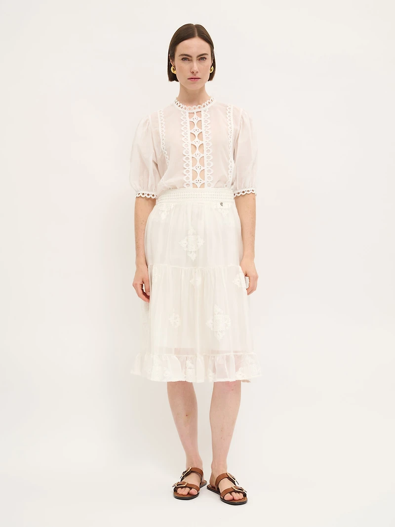 Embroidered Cotton Blouse