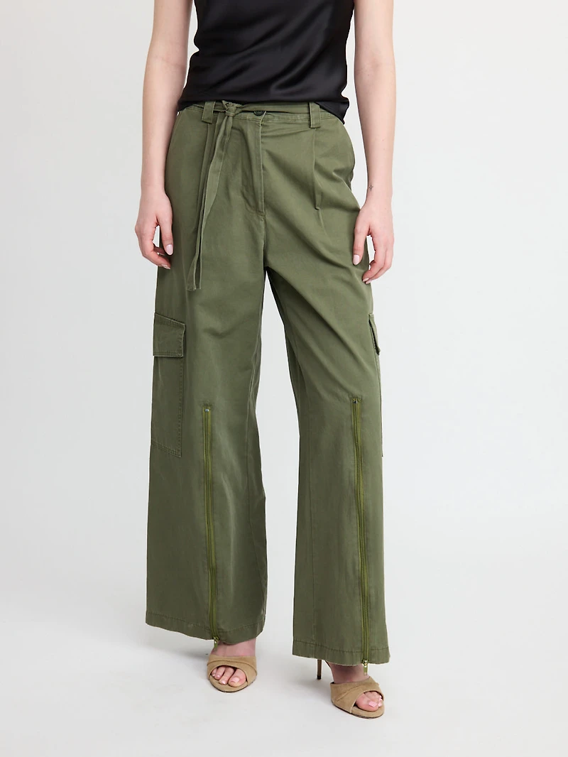 Cargo Wide-Leg Pants