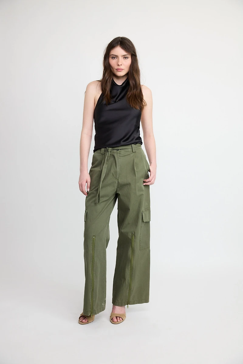 Cargo Wide-Leg Pants
