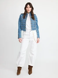 Leg High-Waist Pants