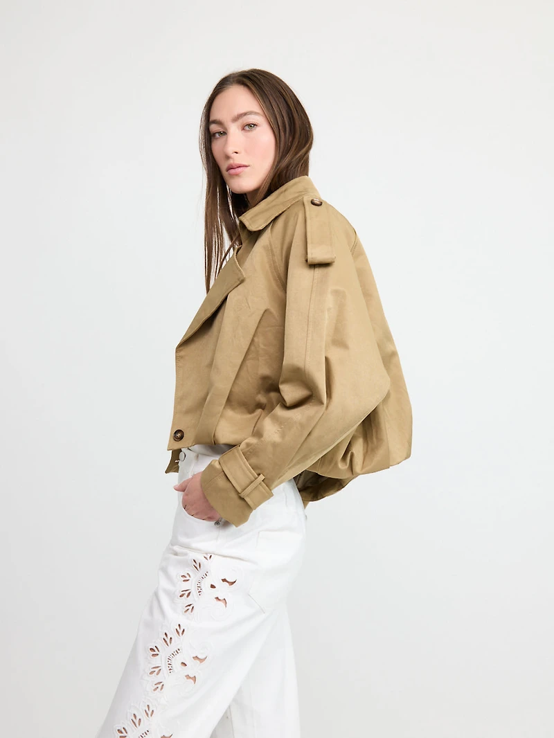 CROOPED TRENCH JACKET