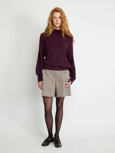 Mock-Neck Knit Sweater