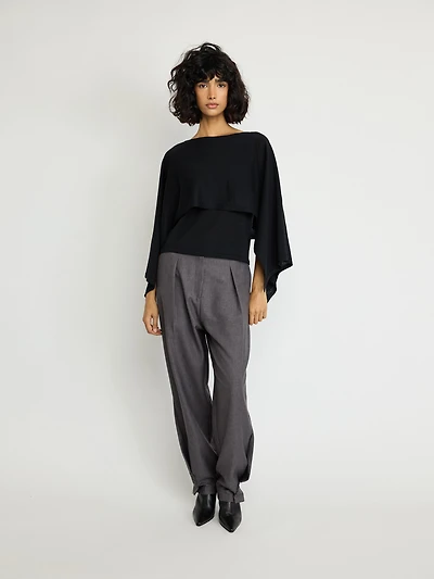 Double-Layer Knit Top