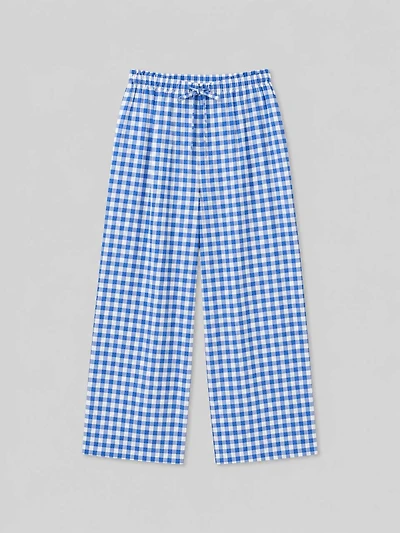 Pantalon large à carreaux vichy