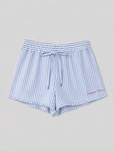 Striped Drawstring Shorts