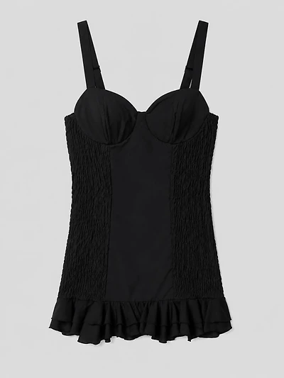 Robe mini froncée