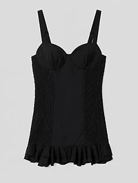 Robe mini froncée