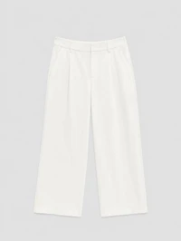 White Wide-Leg Pants