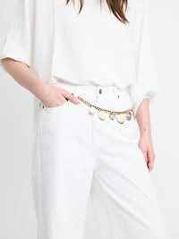 Leg High-Waist Pants