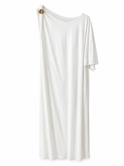 DRESS WHITE DETAIL SHOULDER