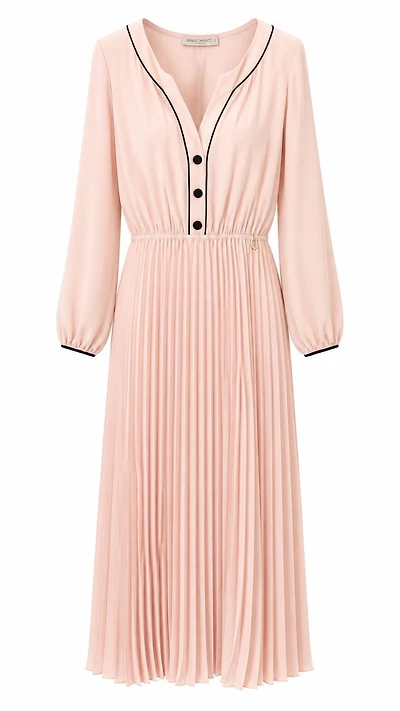 LONG DRESS BLACK BUTTONS