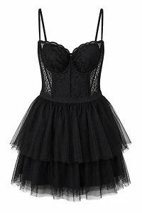 MINI-ROBE CORSET NOIRE