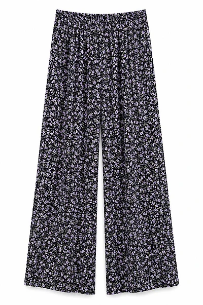 PANTALON FLEURI NOIR
