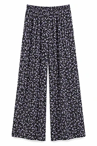 PANTALON FLEURI NOIR