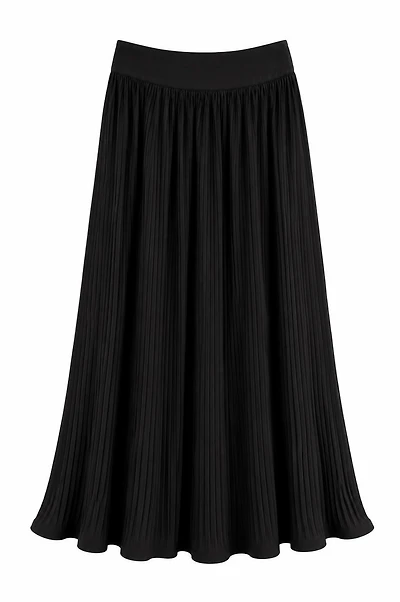 BLACK PLEATED SKIRT