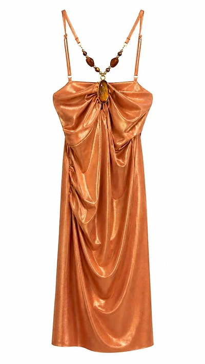 DRESS WITH RHINESTONE DETAIL