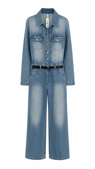 JEANS JUMPSUIT WITH BELT