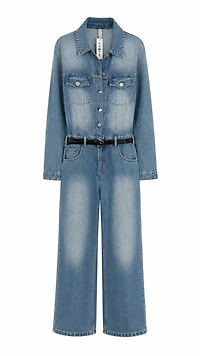 JEANS JUMPSUIT WITH BELT