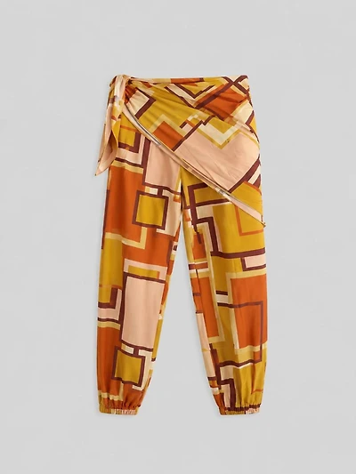 Pantalon portefeuille géométrique