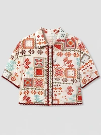 Chemise imprimée à manches courtes