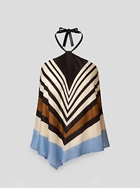 Top à foulard ras-du-cou
