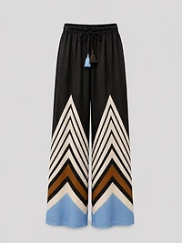 Print Wide-Leg Pants