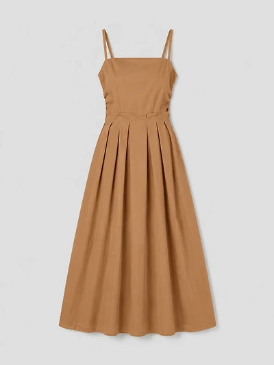 Square-Neck Midi Dress