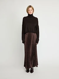 Fringe Trim Turtleneck Sweater
