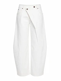Cream Wide Leg Denim