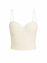 Black Corset Cami Top Cream