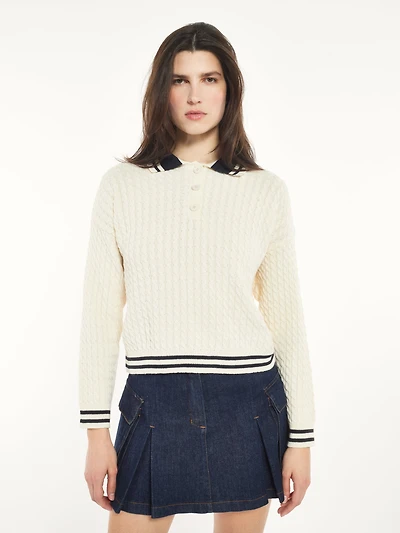 Knit Polo Sweater