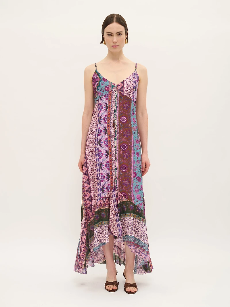 Robe nuisette patchwork asymétrique