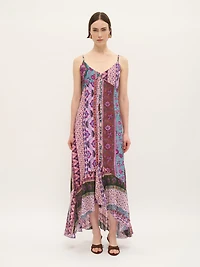 Robe nuisette patchwork asymétrique