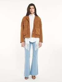 Veste en daim à franges