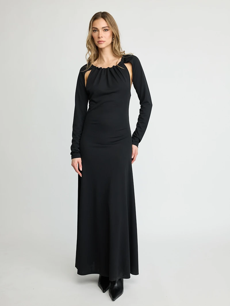 Robe maxi découpée