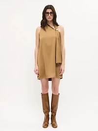 Gold Appliqué Mini Dress