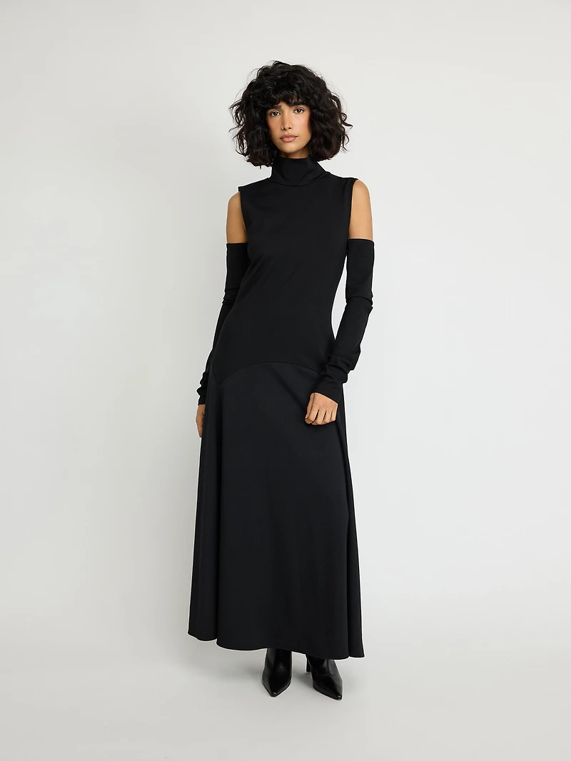 Robe sans manches à ourlet évasé