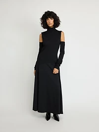 Robe sans manches à ourlet évasé