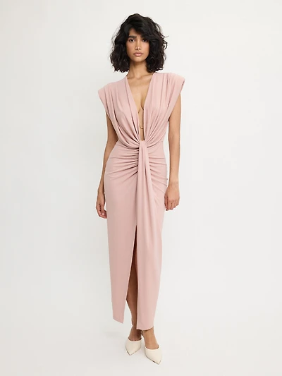 Draped Dress Chain Detail