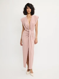 Draped Dress Chain Detail