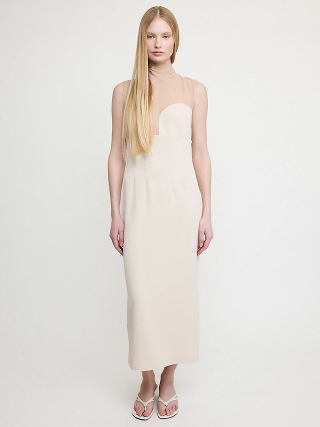 Zara HALTER INTERLOCK DRESS | Place Rosemre