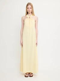 Long Dress Metal Detail Yellow
