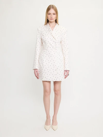 Mini-robe florale ajustée