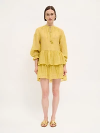 Tiered Embroidered Dress